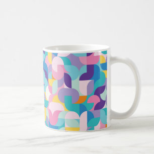Purple & Pink Geometric Pattern Coffee Mug