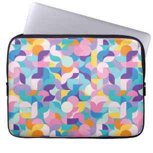 Purple & Pink Geometric Pattern Laptop Sleeve