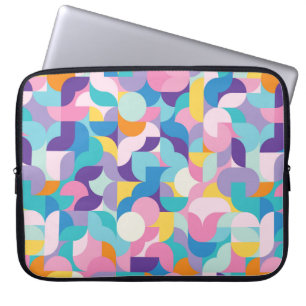 Purple & Pink Geometric Pattern Laptop Sleeve
