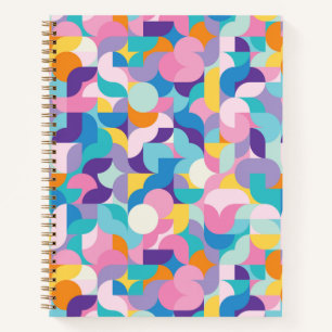 Purple & Pink Geometric Pattern Notebook