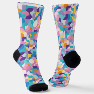 Purple & Pink Geometric Pattern Socks