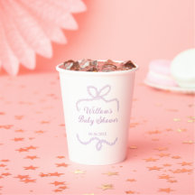 purple pink glitter bow baby shower name date eleg