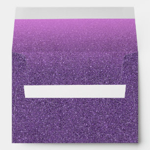 Purple pink glitter envelope