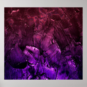 Purple Pink Gradient: Dark Abstract Poster