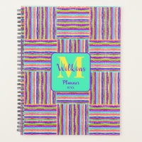 Purple Pink Green Yellow Blue Magenta Basketweave