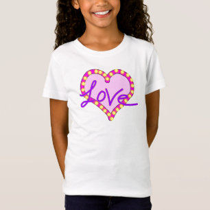 Purple pink heart love Shirts