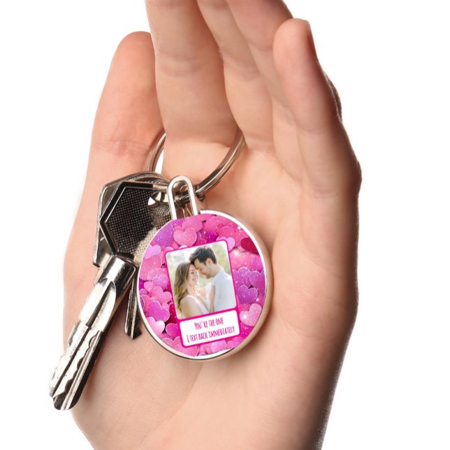 Purple Pink Hearts I Text Back Immediately  Key Ring (Creator Uploaded)