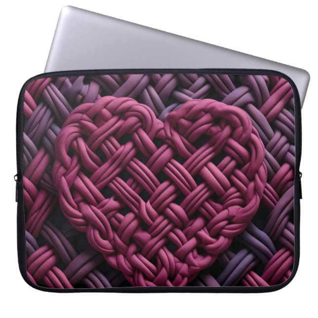 PURPLE & PINK IRISH CELTIC KNOTS LAPTOP SLEEVE (Front)