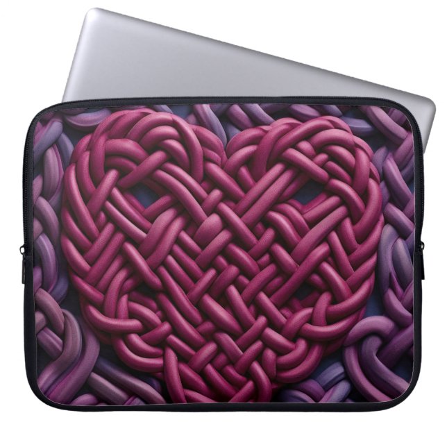 PURPLE & PINK IRISH CELTIC KNOTS LAPTOP SLEEVE (Front)
