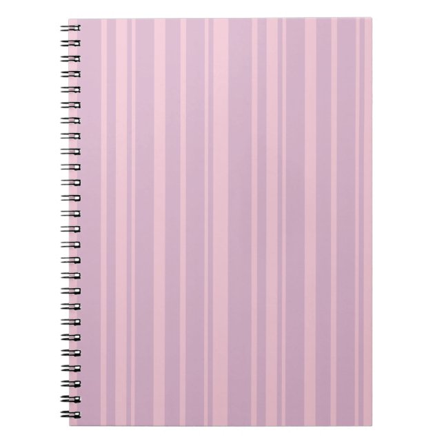 Purple & Pink Line Pattern Notebook (Front)