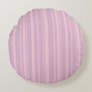 Purple & Pink Line Pattern Round Cushion