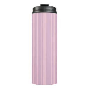 Purple & Pink Line Pattern Thermal Tumbler