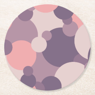 Purple-pink molecules paper coaster