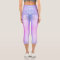 Purple Pink Neon Glitter Dance Capri Leggings