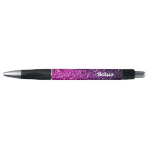 Purple Pink Ombre faux glitter sparkle Personalise