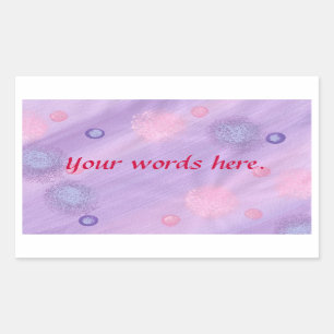 Purple Pink on Lavender, Your words here stickers