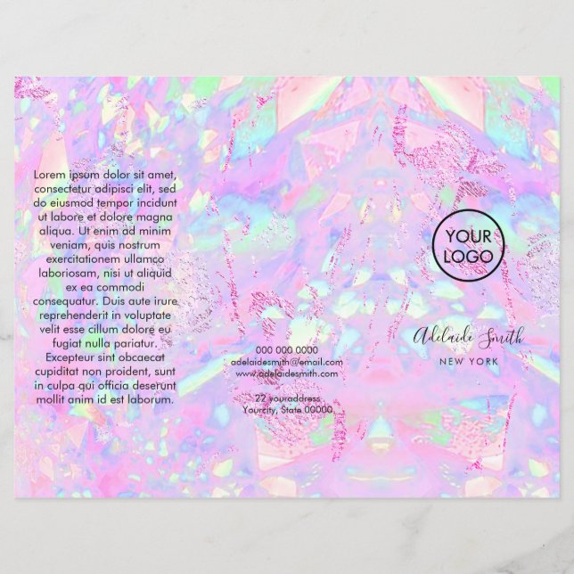 purple pink opal mineral brochure (Front)