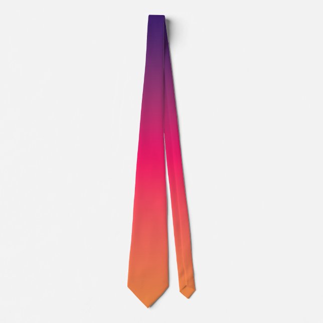 Purple Pink Orange Gradient Tie (Front)