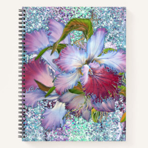 Purple Pink Orchid Floral Watercolor Notebook