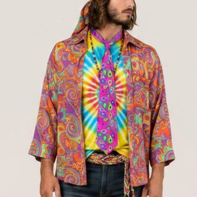purple pink paisley - groovy  pattern tie (Creator Uploaded)