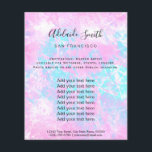 purple pink pastel blue marble flyer<br><div class="desc">beauty salon professional makeup artist flyer</div>