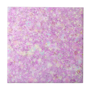 Purple Pink Pastel Colour Faux Glitter Solid Tile