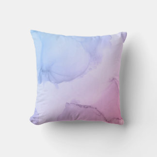 Purple pink pastel gradient watercolor texture cushion