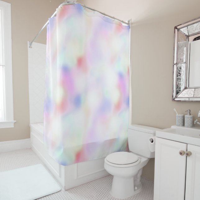 Purple Pink Peach  Shower Curtain (In Situ)