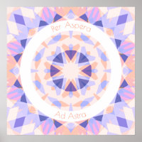 Purple Pink Per Aspera Ad Astra Stars Motivational