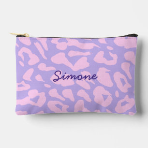 Purple Pink Personalised Girl Accessory Pouch