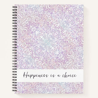 Purple Pink Positive Quotes Notebook