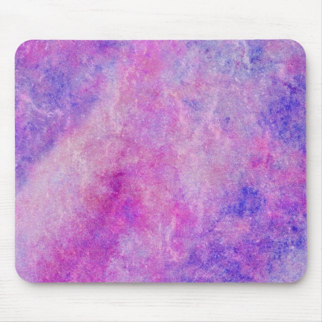 Purple & Pink Rainbow Watercolor Paint Mouse Pad (Front)
