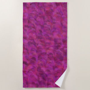 Purple Pink Red Abstract Seamless Pattern Beach Towel
