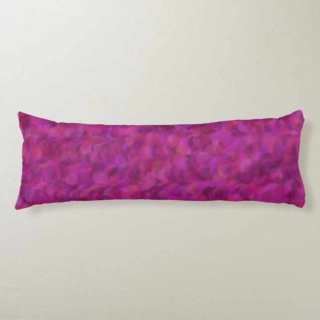 Purple Pink Red Abstract Seamless Pattern Body Cushion (Front)