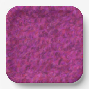 Purple Pink Red Abstract Seamless Pattern Paper Plate