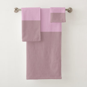 Purple Pink Striped Ombre Bath Towel Set