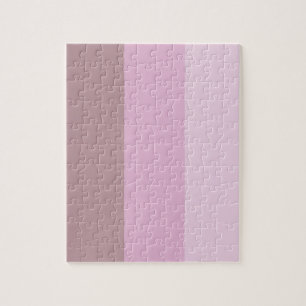 Purple Pink Striped Ombre Jigsaw Puzzle