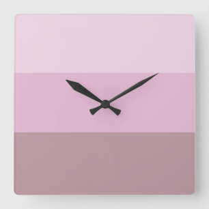Purple Pink Striped Ombre Square Wall Clock