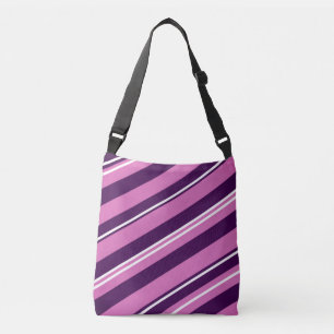 Purple & pink Stripes Bloom Tote
