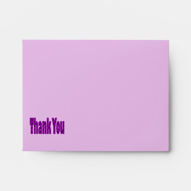 purple pink Thank you Envelopes (Front)