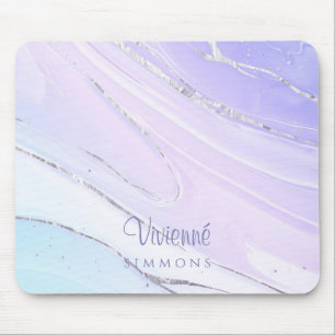 Purple Pink Tosca Ombre Marble Customisable Mouse Pad