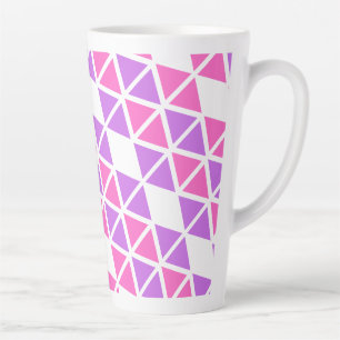 Purple Pink triangle Pattern Latte Mug