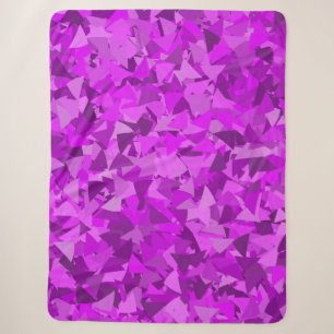 Purple Pink Triangle Pattern Sherpa Blanket