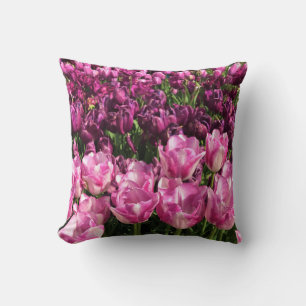 Purple & Pink Tulip Garden Bed, Oregon Cushion