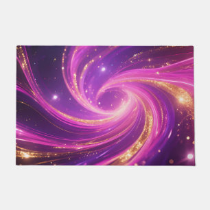 Purple Pink Vortex Energy Swirl Abstract Doormat
