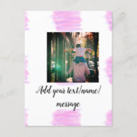 Purple pink watercolor father son dad add image te