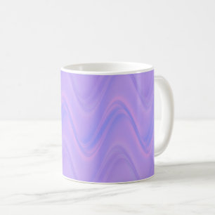 Purple Pink Wavy Lines Pattern Coffee Mug