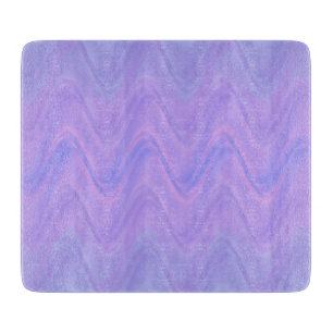 Purple Pink Wavy Lines Pattern Cutting Board
