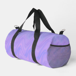 Purple Pink Wavy Lines Pattern Small Duffle Bag