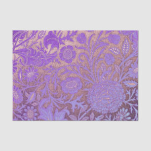 Purple,pink,Wiiliam Morris revamped, art nouveau p Tissue Paper